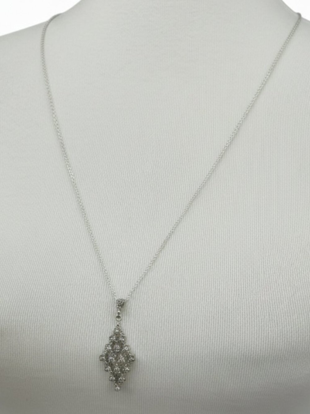 Pandora necklace cascading silver cubic zirconia orig. $180 AUTHENTIC